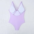thumbnail image 4 of Trajes de Baño para Mujeres Sexy Color Sólido Bikini con Cuello en V Traje de Baño Dividido con Pantalones, Nylon de Corte Alto para la Piscina de Playa, 4 of 7