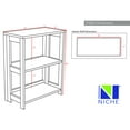 thumbnail image 6 of Regency Flip Flop 28 in 2 Shelf High Folding, No Tools Assembly, Solid, Wood Bookcase- Medium Oak, 6 of 7