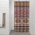 thumbnail image 2 of Pink Boho Tribal Diamonds and Triangles Pattern Shower Curtain 36"x72" ,Bathroom Decorative Shower Curtains Set with 12 Hooks,Modern Waterproof Washable Shower Curtain, 2 of 6