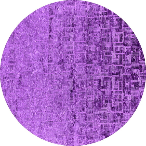 Ahgly Company Indoor Round Oriental Purple Industrial Area Rugs, 6' Round