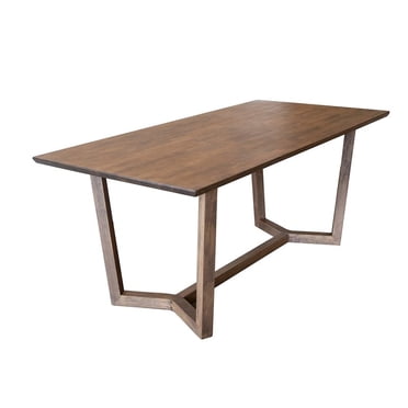 Winry Mid Century Modern Style Solid Wood Walnut 78" Rectangular Dining ...