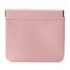 Mini neceser de cuero para cosméticos, neceser de maquillaje para almacenamiento diario de viaje (rosa)