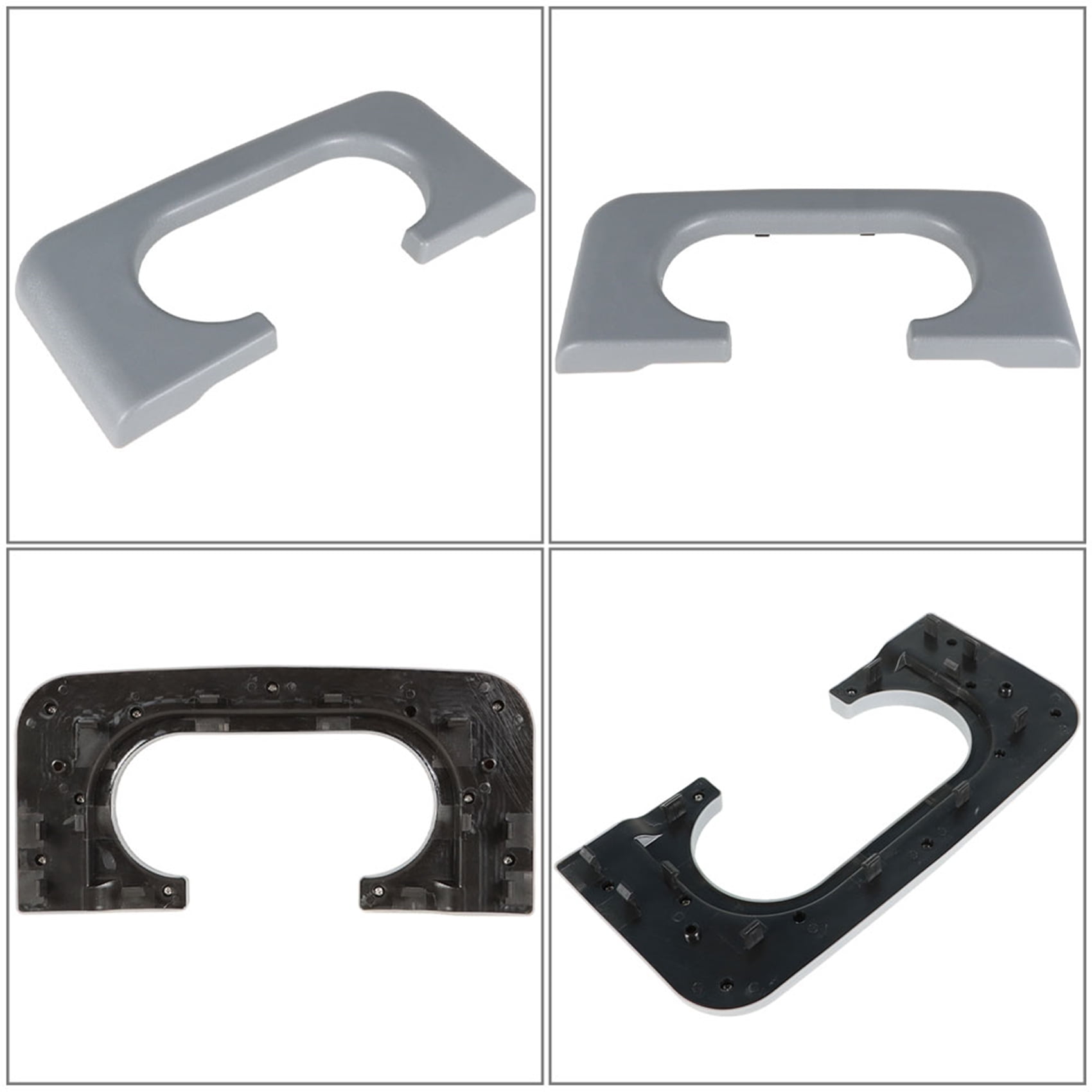 LABLT Center Console Cup Holder Pad – Light Gray Plastic For 1999–2010 Ford F250/F350/F450