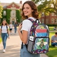 thumbnail image 3 of SEANATIVE Kids Clear Backpack PVC Transparent Backpacks See Through School Bookbag Colorful Flower Pattern Lightweight Travel Clear Bag School Supplies for Boys Girls, Floral Bee Print, 3 of 7