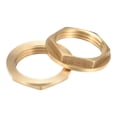 thumbnail image 1 of Unique Bargains G1 Lock Nut with Flange, Hex Brass Female Locknut for Plumbing 2 Pack, 1 of 5