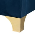 thumbnail image 6 of Baxton Studio Easton Contemporary Glam and Luxe Navy Blue Velvet and Gold Metal Queen Size Panel Bed, 6 of 9