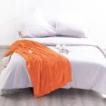 thumbnail image 2 of Flxxie Soft Cotton Cable Knitted Blanket Simple yet Quality Look, Twin 60" x 80", Orange, 2 of 5