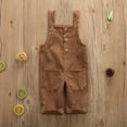 thumbnail image 2 of Baby Boy Girl Corduroy Overalls Suspender Bib Pants One-Piece Strap Jumpsuit, 2 of 6