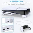 thumbnail image 4 of Horizontal Stand for PS5 Slim Console with 4-Port USB Hub, Base Stand Accessories for PlayStation 5 Slim Disc & Digital Edition, 4 of 6