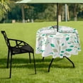 thumbnail image 7 of Coolnut Leaves Pattern 60" Round Tablecloth with Zipper Umbrella Hole, Washable Spillproof Table Cloth Decorative for Picnic,Camping,Indoor and Outdoor, 7 of 7