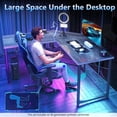 thumbnail image 3 of Casacomoda Computer Desk L Shaped, 51 Inch Reversible L Shaped Desk, Gaming Desk, Home Office Desk, Gray Oak, 3 of 8
