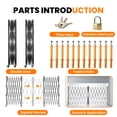 thumbnail image 6 of Double Folding Security Gate, 51" H x 155" W Folding Door Gate, Steel Accordion Security Gate, Flexible Expanding Security Gate, 360° Rolling Barricade Gate, Scissor Gate or Door with Keys, 6 of 9