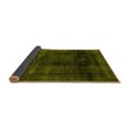 thumbnail image 2 of Ahgly Company Indoor Round Abstract Yellow Modern Area Rugs, 6' Round, 2 of 4