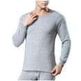 thumbnail image 2 of guisaled Mens Long Johns Thermal Underwear Set Slim Fit Fleece 2 Piece Cold Weather Base Layer Cozy Warm Pajamas Set For Men, 2 of 7