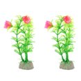 thumbnail image 1 of Unique Bargains 2 Pcs Aquarium Plants Decor Artificial Aquatic Plant Tree Green 4.72', 1 of 7
