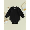 thumbnail image 2 of Bagilaanoe Newborn Baby Girl Boy Oversized Romper Sweatshirt Long Sleeve Bodysuits Pullover 3M 6M 12M 18M Infant Casual Tee Tops, 2 of 9