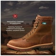 thumbnail image 3 of TWISTED X Male 8in CellStretch Lacer Distressed Saddle/Cognac Work Boots, Size: 10.5, Width: D, 3 of 5