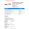 thumbnail image 2 of Rear Right Door Handle - Compatible with 2010 - 2021 GX460 2011 2012 2013 2014 2015 2016 2017 2018 2019 2020, 2 of 2