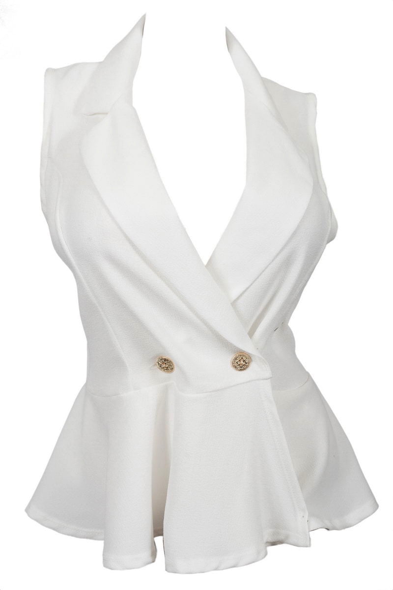 plus size white vest top