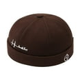 thumbnail image 1 of RXIRUCGD Chapeau de Marin de Baseball Décontracté Rétro de Rue Hip-hop Sans Bord à Dôme à la Mode pour Hommes et Femmes ( Café ), 1 of 5