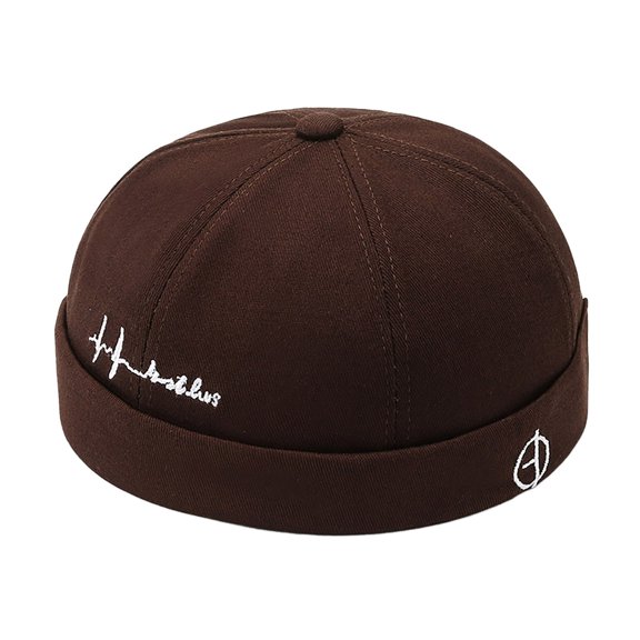 Fewfanhot Docker Cap for Men Women Soft Cotton Rolled Cuff Miki Hat, Streetwear Style Breathable Skull Cap for Daily Wear Casual Outings Gift