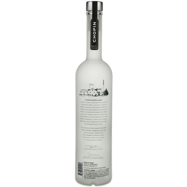 Chopin Potato Vodka, 750 ml Bottle, 40% ABV - Walmart.com