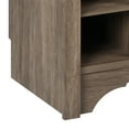 Prepac Wide Hall Tree and Bench with Shoe Storage, Drifted Gray