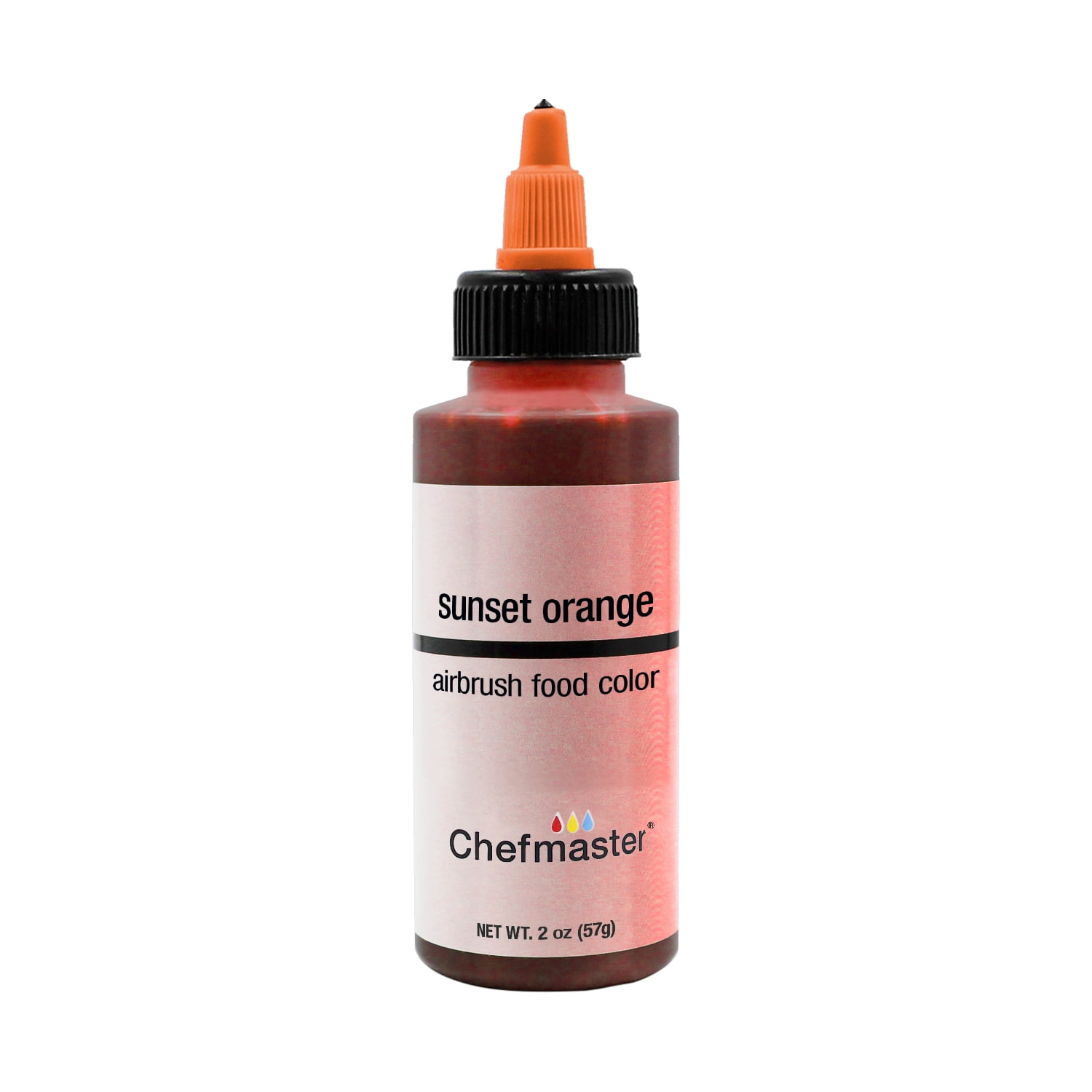 Chefmaster 2-Ounce Sunset Orange Airbrush Cake Decorating Food Color