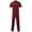Wine, variant on Cxenplz Short Sleeve Coveralls for Men, Zip Front Twill Lapel Collar Work Coverall Lightweight with Elastic Waist Action Back Jumpsuit with Pockets