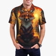 thumbnail image 5 of Yiaed Sunset Maple Tree FoxPrint Men's Short Sleeve Polo Shirt,Golf Polo for Men Three-Button Golf Shirt Athletic Casual Collared T-Shirt- 3X-Large, 5 of 7