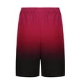 thumbnail image 3 of Men's Gradient Print Beach Shorts Walking Bermuda Slacks Travel Casual Summer Board Shorts with Compression Liner, 3 of 5