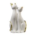 thumbnail image 1 of Estatuilla del gato de la suerte Pareja Gato Estatuas Animales Escultura Escritorio Kitty Figuras Resina Figuras Blanco Fanmusic Estatuilla del gato de la suerte, 1 of 7