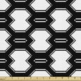 thumbnail image 1 of Abstract Sofa Upholstery Fabric by the Yard, Print of Monochrome Style Art Geometric Elements Polygonal Grid, Decorative Fabric for DIY and Home Accents, Charcoal Grey and White by Ambesonne, 1 of 5