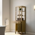 thumbnail image 3 of Vanity Art 21" Freestanding Linen Cabinet with Soft Close Door and Drawer, 3 of 14