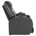 thumbnail image 4 of Pemberly Row Faux Leather Power Lift Recliner Chair with Massage Charcoal Gray, 4 of 17