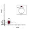 thumbnail image 6 of Angara Natural 1.25 Ct. Ruby with Diamond Halo Ring in 14K White Gold for Women (Ring Size: 3.5), 6 of 11