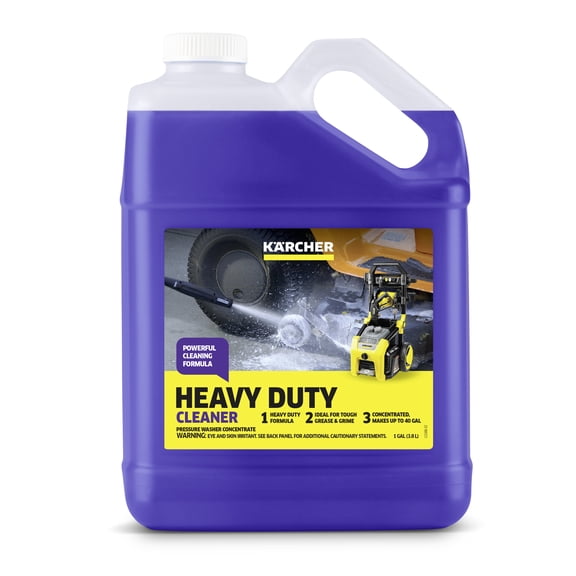 Karcher Pressure Washer Detergent, Heavy Duty Degreaser, Removes Grease and Dirt - 1 Gallon