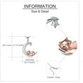 thumbnail image 5 of JUSORA Sterling Silver Fox/Frog Necklace for Women Origami Fox/Frog Moon Necklace Gifts for Women Mom, 5 of 10