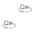 thumbnail image 1 of Qarigey Anillo abierto con letra mayúscula, anillos de compromiso con estilo reutilizables portátiles, compras, maquillaje decorativo, joyería, Letra G 2piezas Qarigey CBP104047, 1 of 6