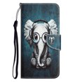 thumbnail image 6 of Wallet Cover for Samsung A23 Case, Galaxy A23 Case, Cute Magnetic Closure Flip Leather Patterned Strap Wallet Credit Card & Cash Pocket Kickstand Cover For Samsung Galaxy A23, Earphone Elephant, 6 of 8