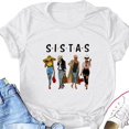 thumbnail image 1 of DPTALR SISTAS Summer Womens O-neck Tops Loose Printing T-Shirts Short Sleeve, 1 of 9