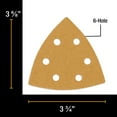 thumbnail image 2 of Dura-Gold Premium Triangle Mouse Sanding Sheets - 60 Grit (Box of 24) - 6 Hole Pattern Hook & Loop Triangular Shaped Mouse Sander Discs - Aluminum Oxide Abrasive Sandpaper - Woodworking, Crafting, 2 of 6
