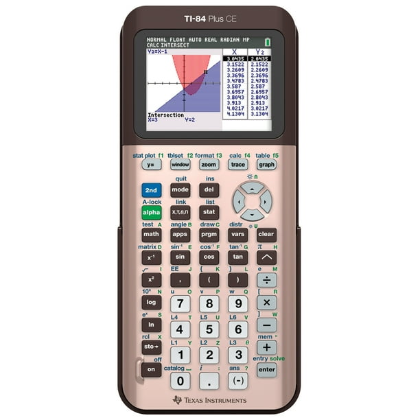 aanklager onregelmatig Precies Texas Instruments TI-84 Plus CE Graphing Calculator, Rose Gold - Walmart.com