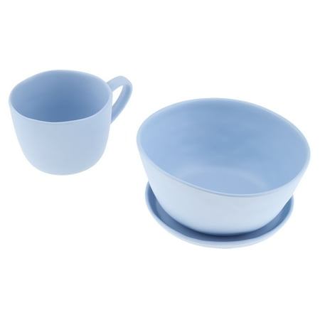 

Melamine Dish Set Include Saucer Plate Fruit Bowl Tea Cup Light Pink