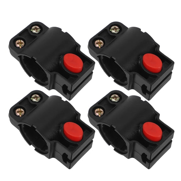 BESTYASH 4Pcs Universal Bike Lock Holder Mounts for Seat Post Quick Install Black Cable Lock Bracket