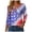 Sky Blue, variant on UngA America 250th Anniversary Shirt Women American Flag 3/4 Sleeve Shirt 4th of July T-Shirt USA Flag Patriotic Tee Tops (Sky Blue,XL)