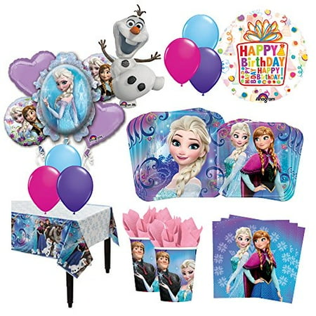 The Ultimate 16 Guest 95pc Frozen Olaf Anna Elsa Birthday Party