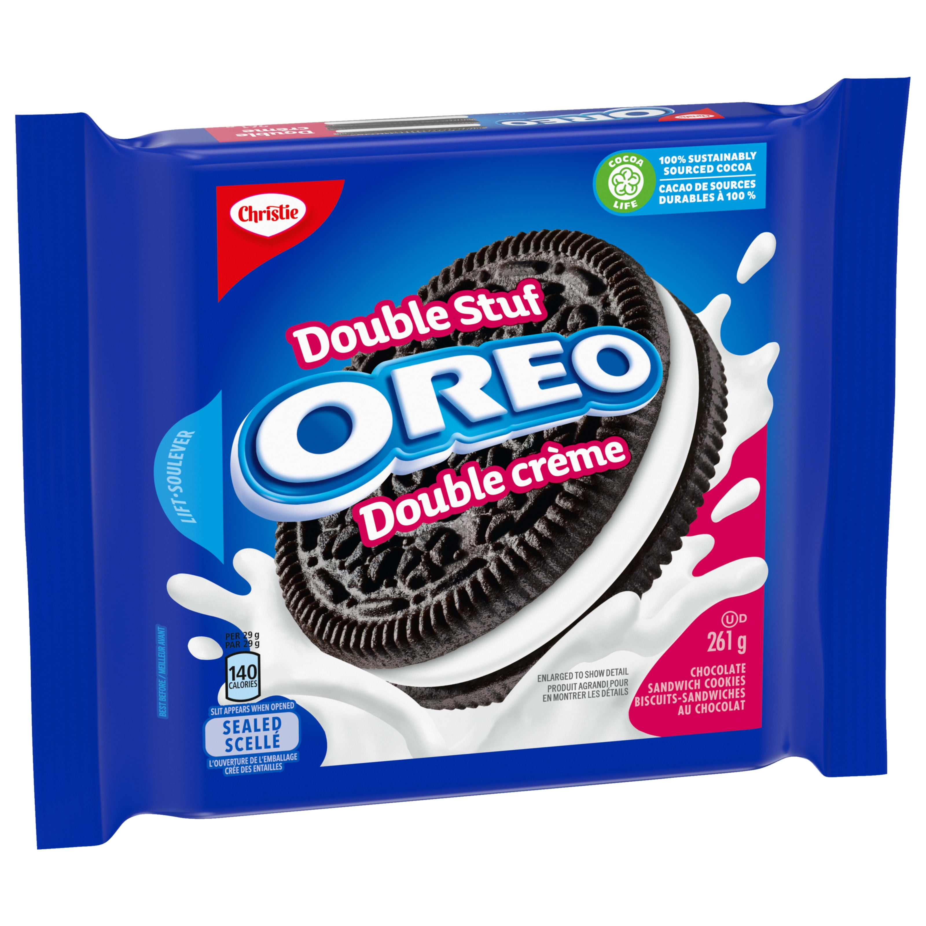 Biscuits-sandwiches Oreo Double crème, 1 emballage refermable 261 g