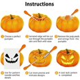 thumbnail image 2 of Ensemble de Sculpture de Citrouilles d'Halloween, Outils en Acier Inoxydable Professionnels et Robustes, Ensemble de Sculpture de Citrouilles avec Étui de Transport (7 Pcs), 2 of 6