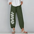 thumbnail image 2 of Stylish Women's Casual Pants Summer Linen Blend Fabric Comfortable Everyday Wear Commute Versatile Tops Pairing Trendy Outfit, 2 of 2